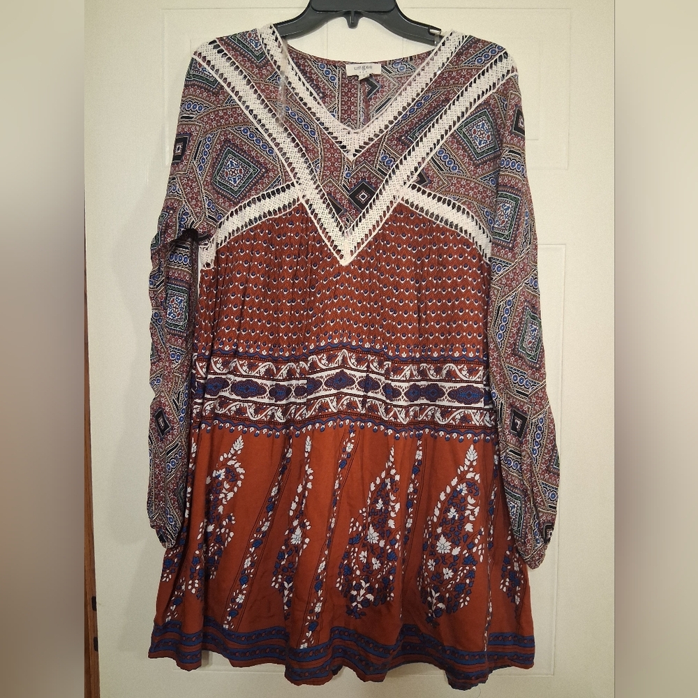 Umgee Multicolor Geometric Pattern Dress
